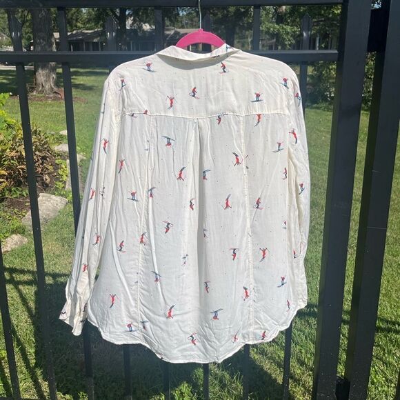 Anthropologie Maeve Larkin Ski Resort Button Down Blouse - Picture 10 of 10